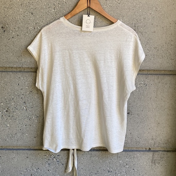 Paper Label Tie Front Boxy Tee - Picture 8 of 8